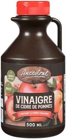Ancestral Apple Cider Vinegar with Mother | Unfiltered & Unpasteurized Raw ACV | 100% Natural | Canadian Made | 500ml — view 3