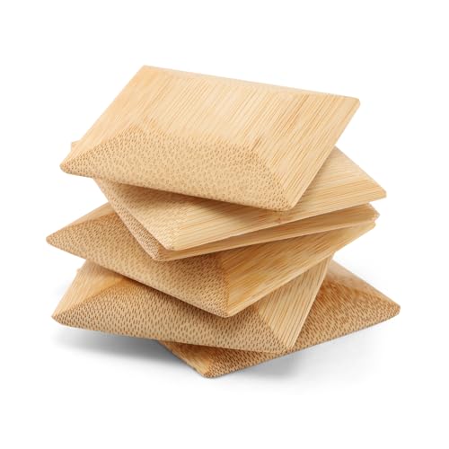 6 raschietti in bambù per pentole, resistenti, non graffiano, per uso alimentare, per la pulizia di padelle, ciotole, piatti