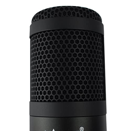 Image of Vault EM-200N USB Condenser Podcast Microphone with Built in Headphone Out Volume /Gain Control and Mute Button for Gaming, Podcasting, Conference Calls, Recording, Singing and Dubbing
