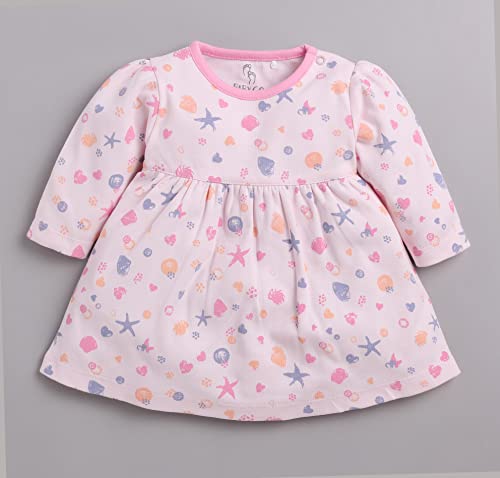Image of BABY GO Full Sleeve Regular Round Neck A Line Frocks for Baby Girls (Pack of 2)