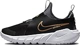 Nike Unisex-Child Flex Runner 2 Running Shoes Black/Metallic Gold ,7 Big Kid