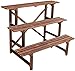 3 Tier Roślina Półka Kwiat Schody Roślin Schody Jodła Drewno Kwiat Półka Na Zewnątrz 3 Krok Plant Schodowy Kwiat Ławka Kwiat Półka Kwiat Schody Kwiat Stoisko Półka(Size:90 * 60 * 82cm)