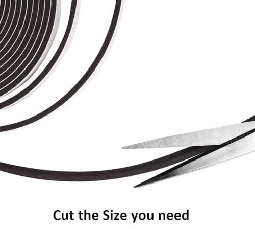G-CHARGE Single Sided High Density Self Adhesive Gasket Tape, Weather Stripping Doors and Window Insulation Soundproofing (1/2.5"(W) x 1/12"(T) x 10 Mtr (L))