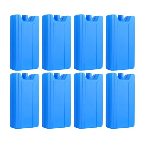 8 paquetes de hielo para enfriar, cajas de cristal de hielo de 400 ml, reutilizables, paquetes de congelador, de larga duración, para loncheras, camping, picnic, aire acondicionado, ventilador, envío,