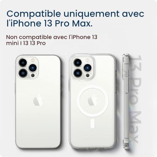 Coque iPhone 13 Pro Max MagSafe Spigen Ultra Hybrid finition premium transparente - 2