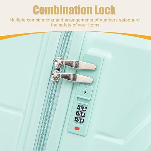 Image of 28 Inch ABS Hard Shell Large Luggage With Combination Lock and Side Hooks, Blue