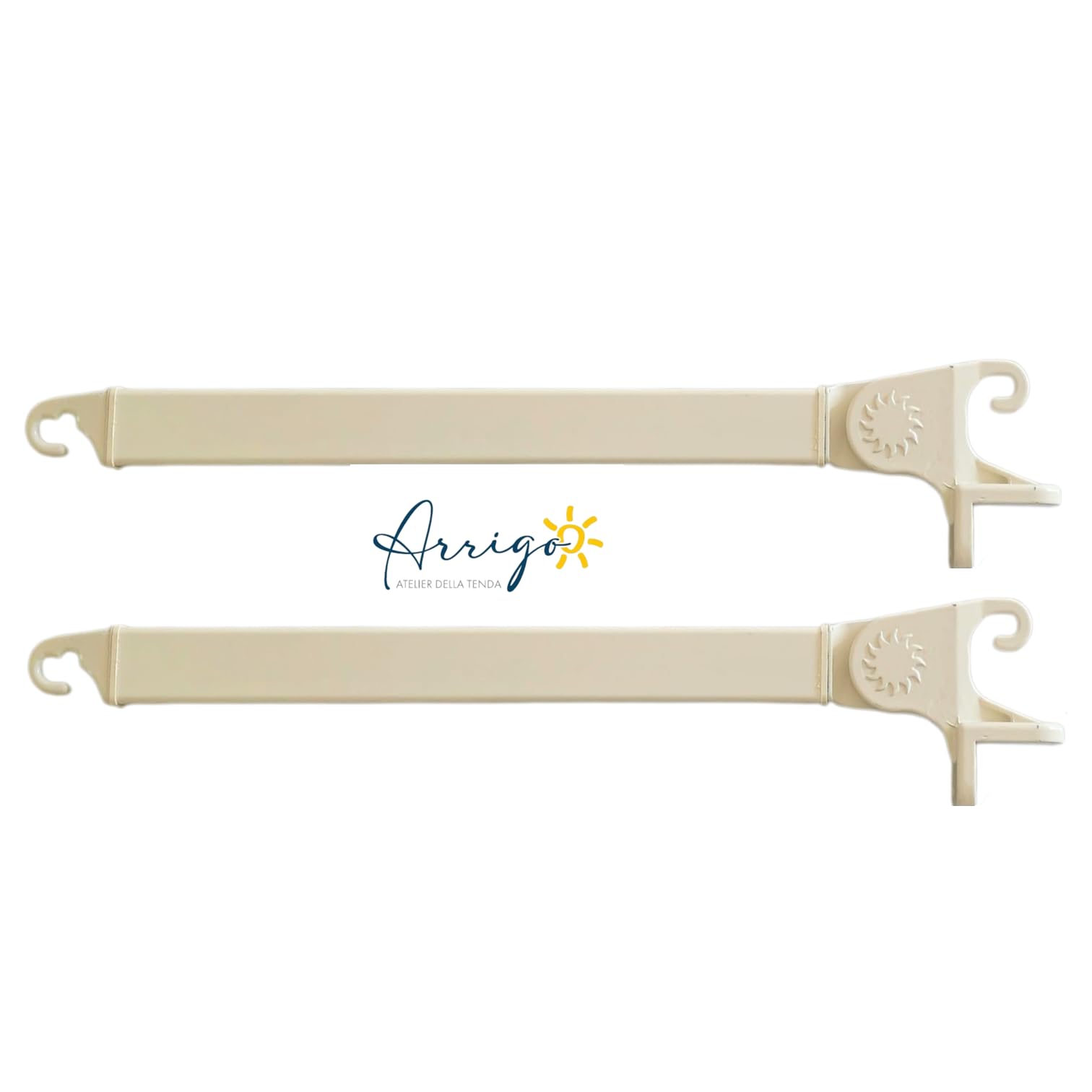 Coppia Bracci per Tende da Sole Universali in Alluminio Verniciato Compatibili Tempotest Parà 70 cm Avorio