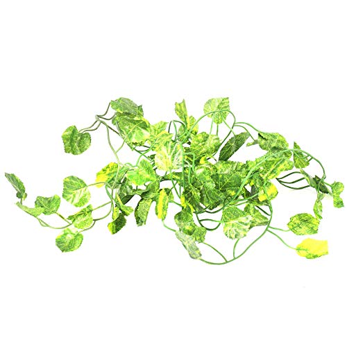 MQODLFP 2M de Plantas Largas Artificiales Hojas de Hiedra Verde Vid de Uva Artificial Hojas Follaje Falso de Parthenocissus Decoración de Bar de Casa Begonia