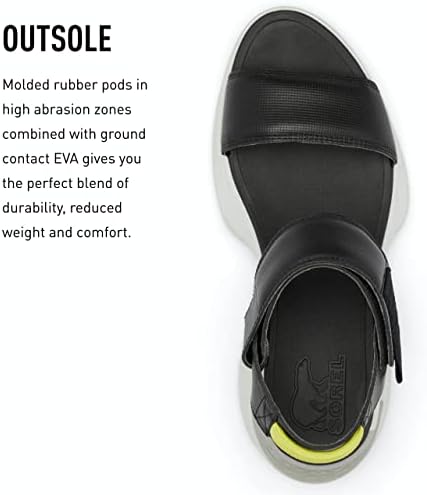 Sorel Women's Explorer Blitz Stride Sandals - Black, Moonstone - Size 10 | Image 3