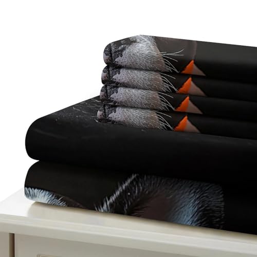 Parure de lit bouledogue français 135x200 housse couette microfibre