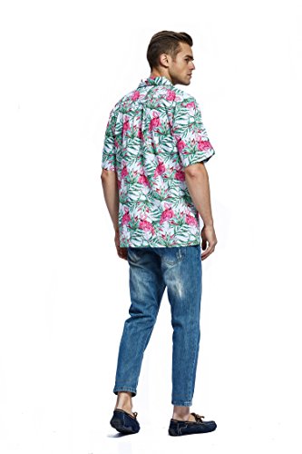 Image of Matchable Family Hawaiian Luau Men Women Girl Boy Clothes in Flamingo in Love