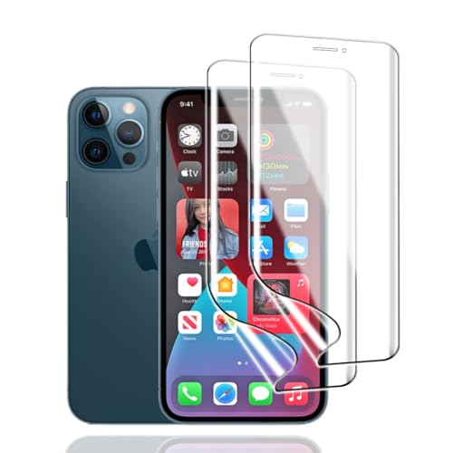 KoasVonson Film de Protection Hydrogel pour iPhone 12 Pro Max, 2PCS Protection Ecran en Hydrogel HD Transparent Flexible TPU Protections d'écran, Film hydrogel Anti-Rayures