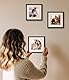 Anhow 4er Bilderrahmen 15x15 cm, PVC Fotorahmen Collage Set mit Passepartout für 10x10 cm Fotos Horizontal oder Vertikal für Wandbehänge/Tischdekoration - Schwarz