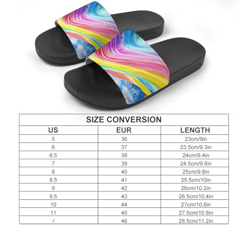 Rainbow Mountain House Sandals Slip On Bathroom Slippers Beach Summer Shoes for Men Women2