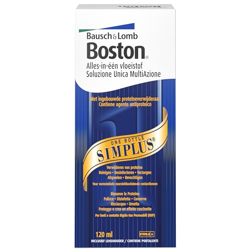 Bausch + Lomb Boston Simplus - Kontaktlinsenreiniger und Aufbewahrungslösung, für harte Kontaktlinsen 1 x 120 ml