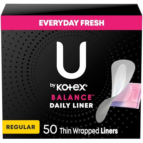 U by Kotex Balance Daily Panty Liners, Wrapped, Light Absorbency,