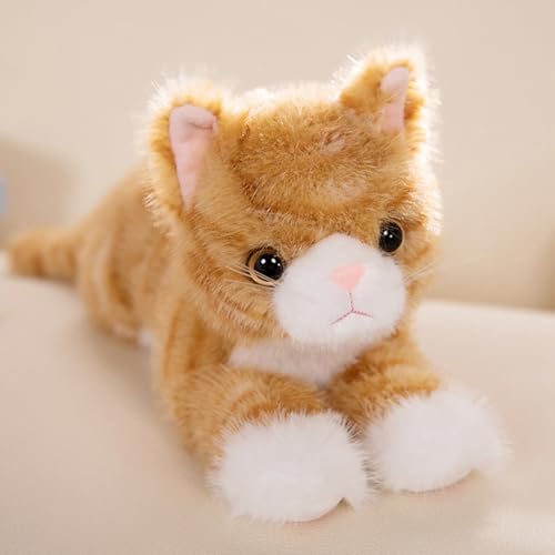 猫型ぬいぐるみ 茶色と白 Amazon.co.jp: 猫 ネコ もちもちぬいぐるみ 抱き枕 茶トラ 三毛猫 本物