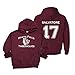 The Creating Studio Adult Vampire Diaries Salvatore 17 2-Sided Hoodie (Medium, Maroon)