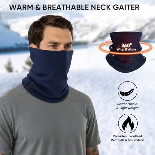 Image of TICONN Neck Gaiter Face Cover Scarf, Neck Warmer Breathable Sun & Wind-proof for Skiing Fishing Hiking Cycling