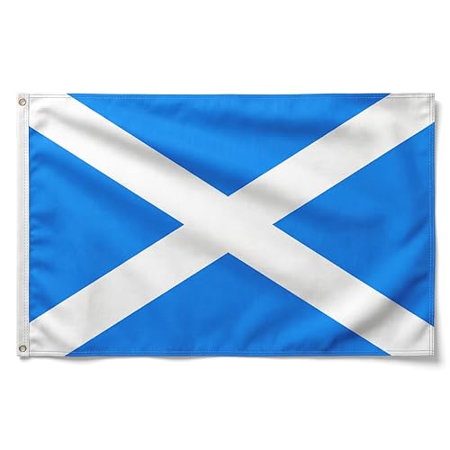 Toyland 5ft x 3ft (150cm x 91cm) Large Blue & White Scotland Flag - Scottish Patriotic Celebrations & Party Decorations - Highland Games St Andrews Day Sports Fans World Cup & Euros