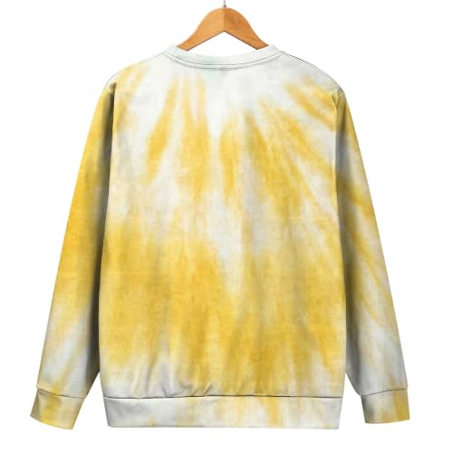 Sudadera para hombre de cuello redondo manga larga estilo tie-dye 7