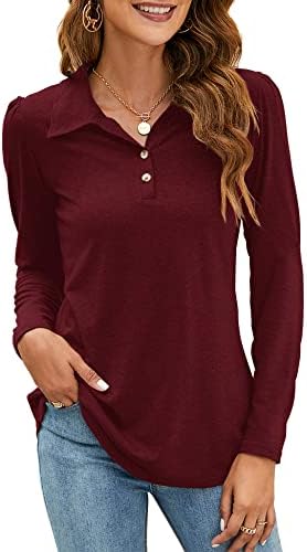 LOMON Womens Polo Shirts Button Down Collared Short Sleeve Tops V Neck Loose Blouses 1 LOMON Womens Polo Shirts Button Down Collared Short Sleeve Tops V Neck Loose Blouses
