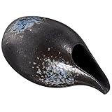 CALLARON Keramik Essigspender mit Ausgießer Handgefertigtes Design Auslaufsicherer Soßenspender für Küche und Buffet Japanischer Stil Schwarze Oberfläche