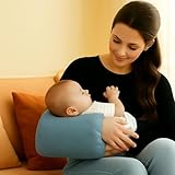 GUOMIS Coussin Allaitement,Coussins d'allaitement,Confortable, Respirant, Lavable en Machine, Conception Ergonomique, Convient à Tous Les utilisateurs (Gris)