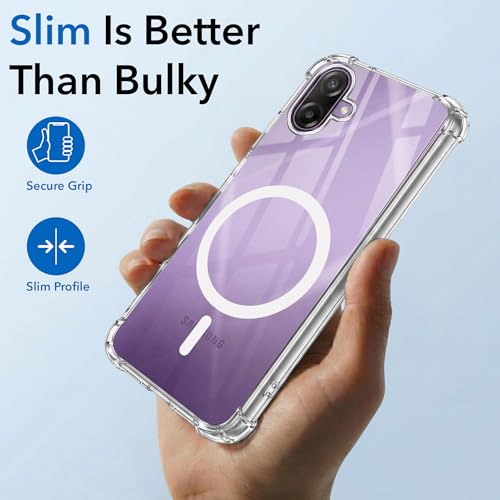 Image of Jkobi Shockproof Crystal-Clear Back Cover for Samsung Galaxy M17e (Magsafe Wireless Support | Drop & Camera Protection | Hard Polycarbonate)