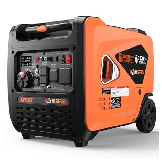 AIVOLT 8000 Watts Dual Fuel Portable Inverter Generator Super Quiet Gas Propane Powered Electric Start Outdoor Generator for Home Back Up Travel RV Camping, 50 State Approved