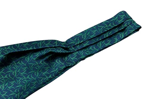 Image of BLACKSMITH Jacquard Microfiber Neckwear Ascot and Matching Pocket Square Set for Men