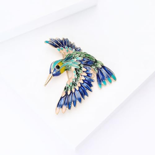 Image of Enamel Bird Brooch for Women Rhinestones Owl /Hummingbird /Eagle /Toucan Lapel Pin Cute Bird Brooches Jewelry Gifts for Mom Wife