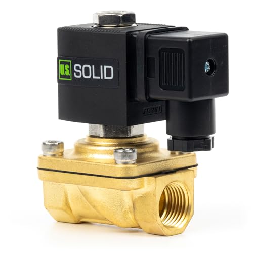 U.S. Solid 1/2 Inch Brass Solenoid Valve - 110V Ac Normally Closed Electric Solenoid Valve With Viton Seal thumb #3
