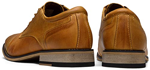 Image of Jousen Men's Dress Shoes Leather Wingtip Formal Business Oxford Shoes Brogue Retro Derby Dress Shoes for Men