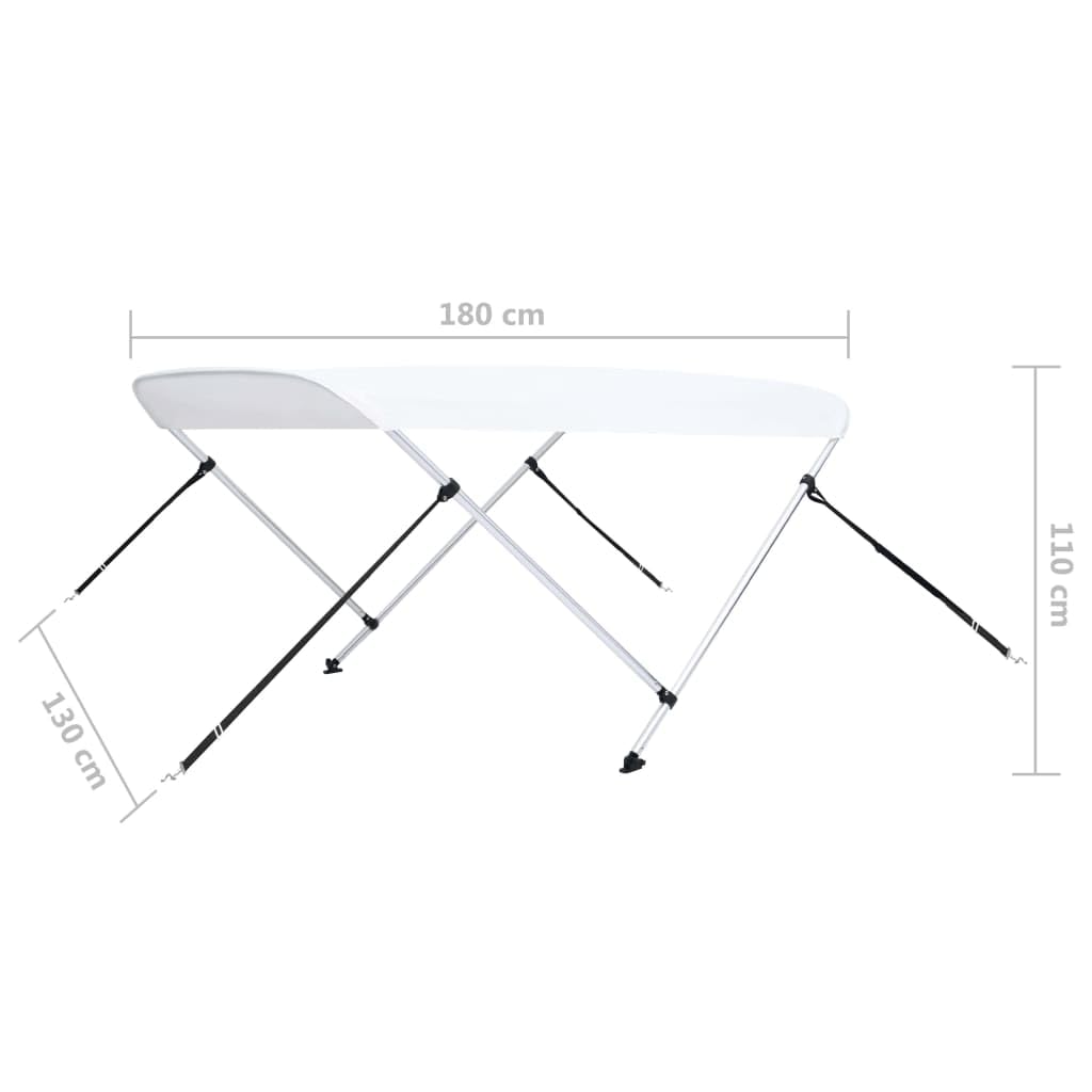 vidaXL Toldo con Estructura de Arcos Cubierta para Barcos Funda Almacenamiento