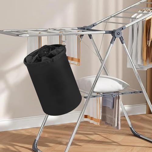 TPTGIAR 2 Stück Wäscheklammerbeutel Aufhängen, Wasserdicht Wäscheklammern Korb mit Haken, 20x28cm Klammerbeutel für Wäscheklammern für Fasst bis zu 150-200 Wäscheklammern