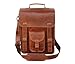jaald Leather Messenger Bag — Vintage Laptop Case Crossbody Bag for Men & Women — Satchel Man Purse w/Adjustable Straps — Shoulder Computer Distressed for Business, College, Office & Work