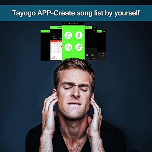 Waterproof Mp3 Player For Swimming Bluetooth, Tayogo Ipx8 8Gb Underwater Headphones With Shuffle Feature, For Water Sports, Running, Diving-Black #TOP6