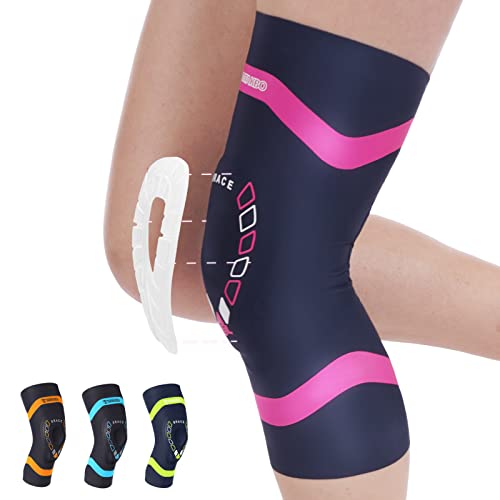 TIMTAKBO Knee Brace,Compression Knee Sleeve with Patella Gel Pad for Women Men Knee Pain Relief,Knee Support for Arthritis,Meniscus Tear,ACL,Running,Basketball,Gym,Workout,Knee Sport Protector(Red,xxl)