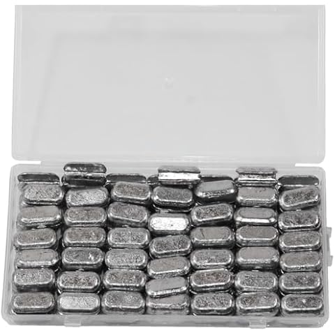 Fishing Cast Net Easy Installation Lead Sinkers 0.35oz / 10g Throw Net Sinkers Add Weights Kit for Casting Net Sinker for Freshwater Saltwater 99.9% Pure Lead 91PCS Cover