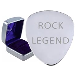 Rock Legend en acier médiator gravé – Texte en option sur Box - Les Beatles, Paul McCartney, John Lennon, RIngo Starr, George Harrison