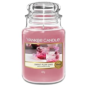 Yankee Candle Bougie parfumée | Grande jarre Saké de prune sucrée | Collection Festival de fleurs de Sakura | Temps de combustion : jusqu’à 150 heures | Idéal pour offrir