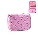 Produktbild Suoxu Kulturbeutel, großes Fassungsvermögen, Reise-Kosmetiktasche, Make-up-Hängetasche mit mehreren Fächern und stabilen Haken, geeignet für Fitnessstudio,Reisen oder Zuhause Pink rose Einheitsgröße