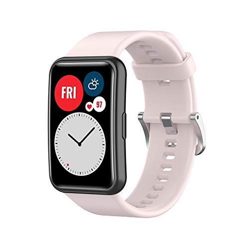 INF Bracciale compatibile con Huawei Watch Fit (TIA-B09/TIA-B19), cinturini con fibbia antiscivolo, cinturino in silicone, cinturino di ricambio per uomo e donna