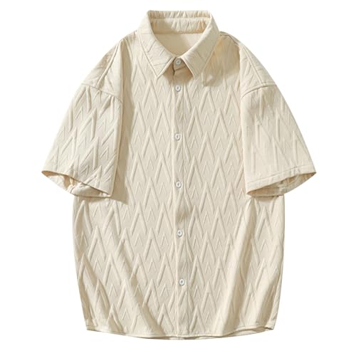 Chemise Hawaïenne Homme Manche Courte rouge pour le bureau et les sorties décontractées
