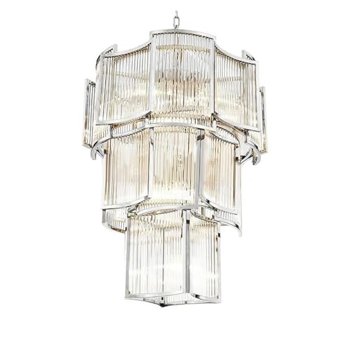 Chandelier, Gold Nordic Crystal LOFT LED Chandelier Lustre Suspension Luminaire