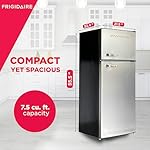 Frigidaire, 2 Door Apartment Size Refrigerator/Freezer Combo, 7.5 cu ft, Platinum Series, Stainless, 23" D x 21.5" W x 55.5" H - Image 2
