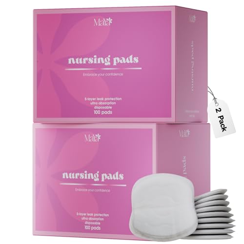 Maya by Biopure Disposable Nursing Pads for Breastfeeding | Ultra Absorbent Disposable Breast Pads with 5-Layer Protection for Breastfeeding and...