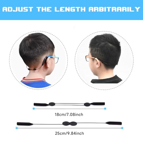 Image of 2 PCS Sunglasses Strap - Kids Eye Glasses Holder Strap for Boys Girls Adjustable Sports Neck Cord, Universal Fit for Running Fishing Cycling Beach