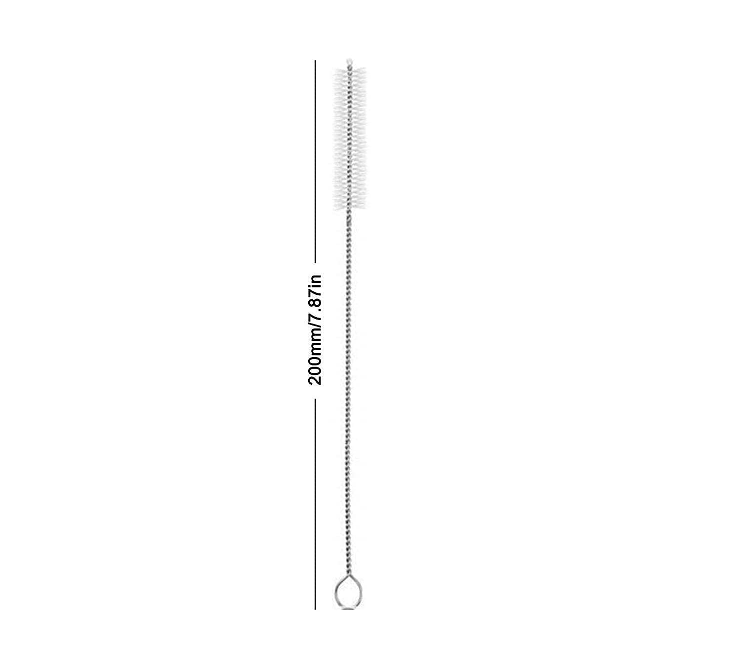 Baraky 5 Pack Stainless Steel Drinking Straws, 2+2+1-Pack Rust Proof Steel Straws with Cleaning Brush Perfect for Smoothies & Cold Beverages 2